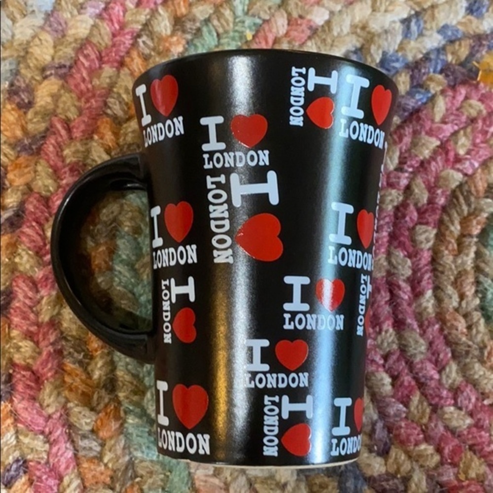 I Love London Black Red Coffee Mug England Souvenir Cup